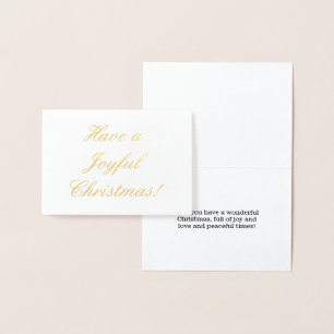 Gold Foil "Ayez un joyeux Noël !" Carte