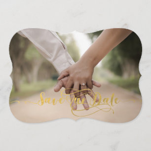 Gold Foil Bespaar onze datum Save The Date