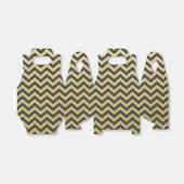 Gold Foil Black Chevron Pattern Bedankdoosjes (Uitgevouwen)