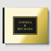 Gold Foil Black Guestbook Editable Classic Simple (Recto)