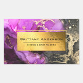 Gold Foil Black Paars Celsius Custom Business Rechthoekige Sticker (Voorkant)