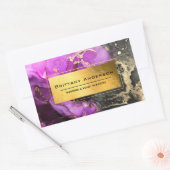 Gold Foil Black Paars Celsius Custom Business Rechthoekige Sticker (Envelop)