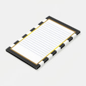 Gold Foil Black Stripe clean Lined Business Lines Post-it® Notes (Schuin)