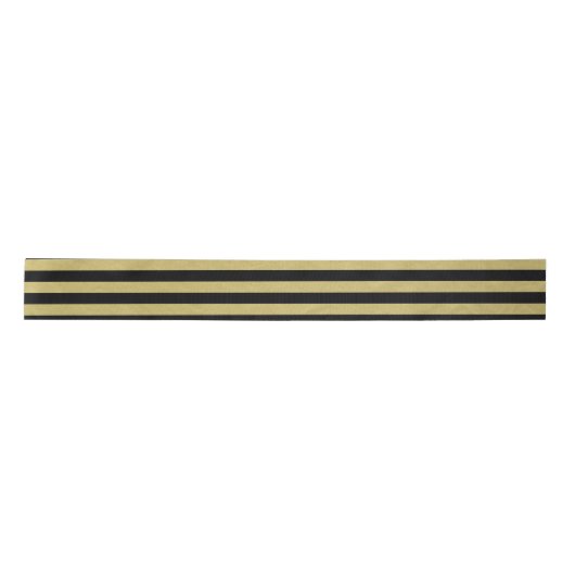 Gold Foil Black Stripes Pattern Lint (Voorkant)