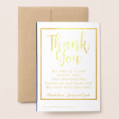 Gold Foil Blue Galaxy Programme de mariage (Derrière avec enveloppe)