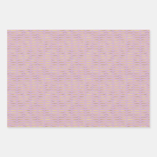 Gold Foil Brackets en Lila achtergrond Inpakpapier Vel (Voorkant 2)