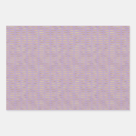 Gold Foil Brackets en Lila achtergrond Inpakpapier Vel (Voorkant)