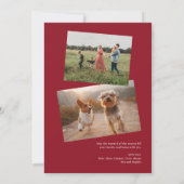 Gold Foil Branches 3 Fotokerstmis Feestdagenkaart (Achterkant)