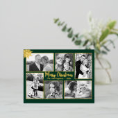 Gold Foil Briefkaart voor multicore-kerstmis (Staand Voorkant)