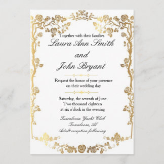 Gold foil bruiloft kaart