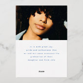 Gold Foil Brush Afstudeerder Moderne aankondiging  (Achterkant)