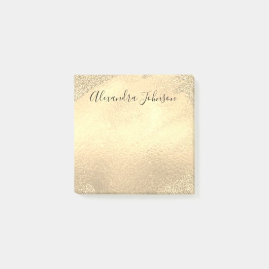 Gold Foil Brush Stroke Post-it® Notes (Voorkant)