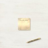Gold Foil Brush Stroke Post-it® Notes (Op bureau)