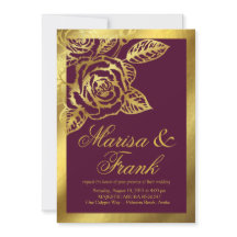 Gold Foil Burgundy Botanische bloemen