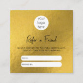 Gold Foil Business raadpleegt een Kaart voor een v Vierkante Visitekaartje (Voorkant)