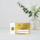 Gold Foil Business raadpleegt een Kaart voor een v Visitekaartje (Staand voorkant)