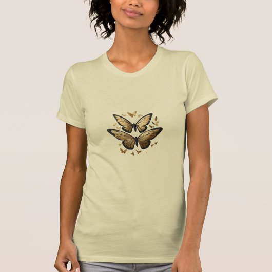 Gold Foil Butterfly T-shirt (Voorkant)