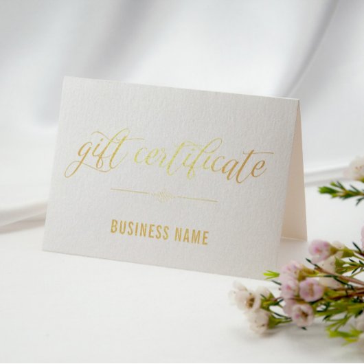 Gold Foil Calligraphy Cadeaubon Folie Kaarten