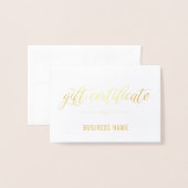 Gold Foil Calligraphy Cadeaubon Folie Kaarten (Voorkant met envelop)