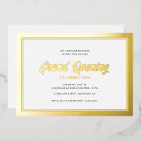 Gold Foil Calligraphy Grand Opening