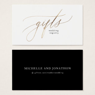 Gold Foil Calligraphy Modern Mariage Cadeau Regist