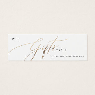 Gold Foil Calligraphy Modern Mariage Cadeau Regist