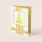 Gold Foil Changement d'adresse Carte de Noël (Devant)