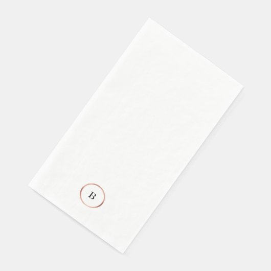 Gold Foil Circle Monogram Weddenschap Servet (Hoek)