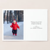 Gold Foil Classic Prettige feestdagen Wenskaart Folie Kaarten (Binnen)