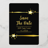 Gold Foil Classic Vector Invitation Card (Verso)