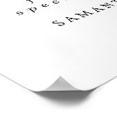 Gold Foil Coeur Élégante Affiche de bienvenue de m (Coin)