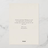 Gold Foil Coeur Noël Carte de voeux (Verso)