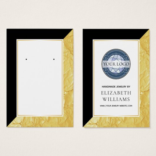 Gold Foil Colour Block die DisplayCard verdient Visitekaartje (Voorkant /achterkant)