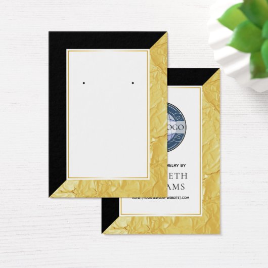 Gold Foil Colour Block die DisplayCard verdient Visitekaartje (Bureau)