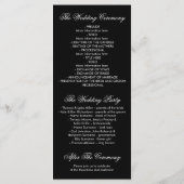 Gold Foil Confetti Black Wedding Programmes (Dos)