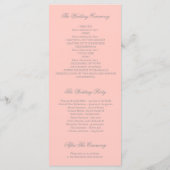 Gold Foil Confetti Blush Wedding Programma's (Achterkant)