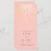 Gold Foil Confetti Blush Wedding Programmes (Devant / Derrière)