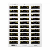Gold Foil Confetti Élégant Étiquette de adresse no (Feuille entière)