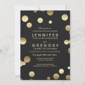 Gold Foil Confetti Engagement Party Kaart (Voorkant)