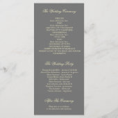 Gold Foil Confetti Programmes de mariage (Dos)