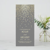 Gold Foil Confetti Programmes de mariage (Debout devant)