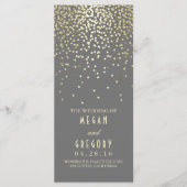 Gold Foil Confetti Programmes de mariage (Devant)