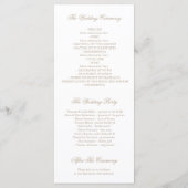 Gold Foil Confetti Programmes de mariage blanc (Dos)