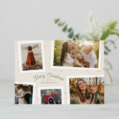 Gold Foil Confetti Souvenirs de Noël Carte photo (Debout devant)