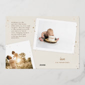 Gold Foil Confetti Souvenirs de Noël Carte photo (Verso)