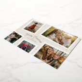 Gold Foil Confetti Souvenirs de Noël Carte photo (Rotation)