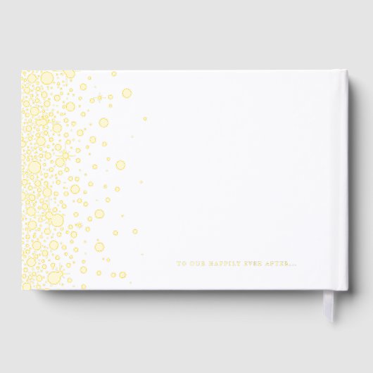 Gold Foil Confetti Stippen bruiloft Gastenboek (Achterkant)