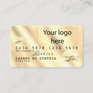 Gold foil Credit Kaart voegt uw logo toe Visitekaartje