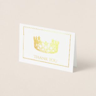 Gold Foil Crown Mini Kaart