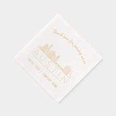 Gold Foil Custom Austin Corporate Event Napkins (Droite)